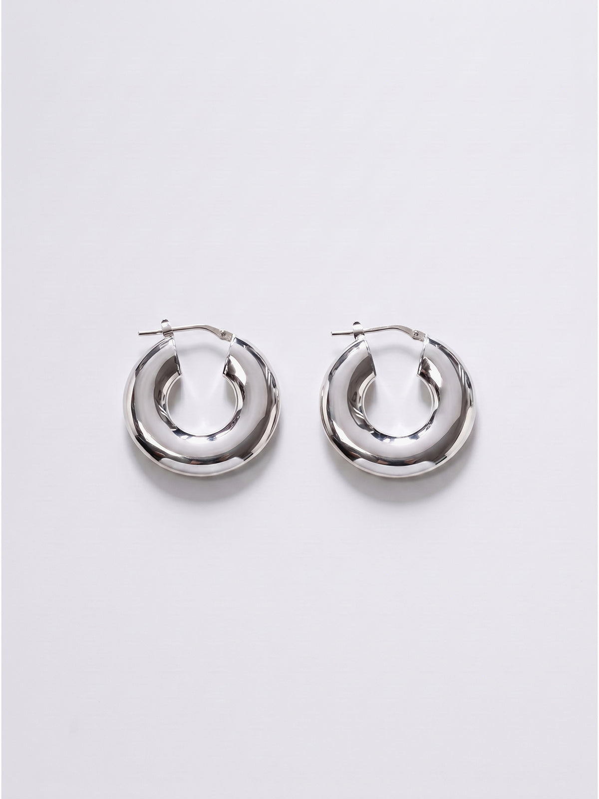 Dome Hoops Sterling Silver