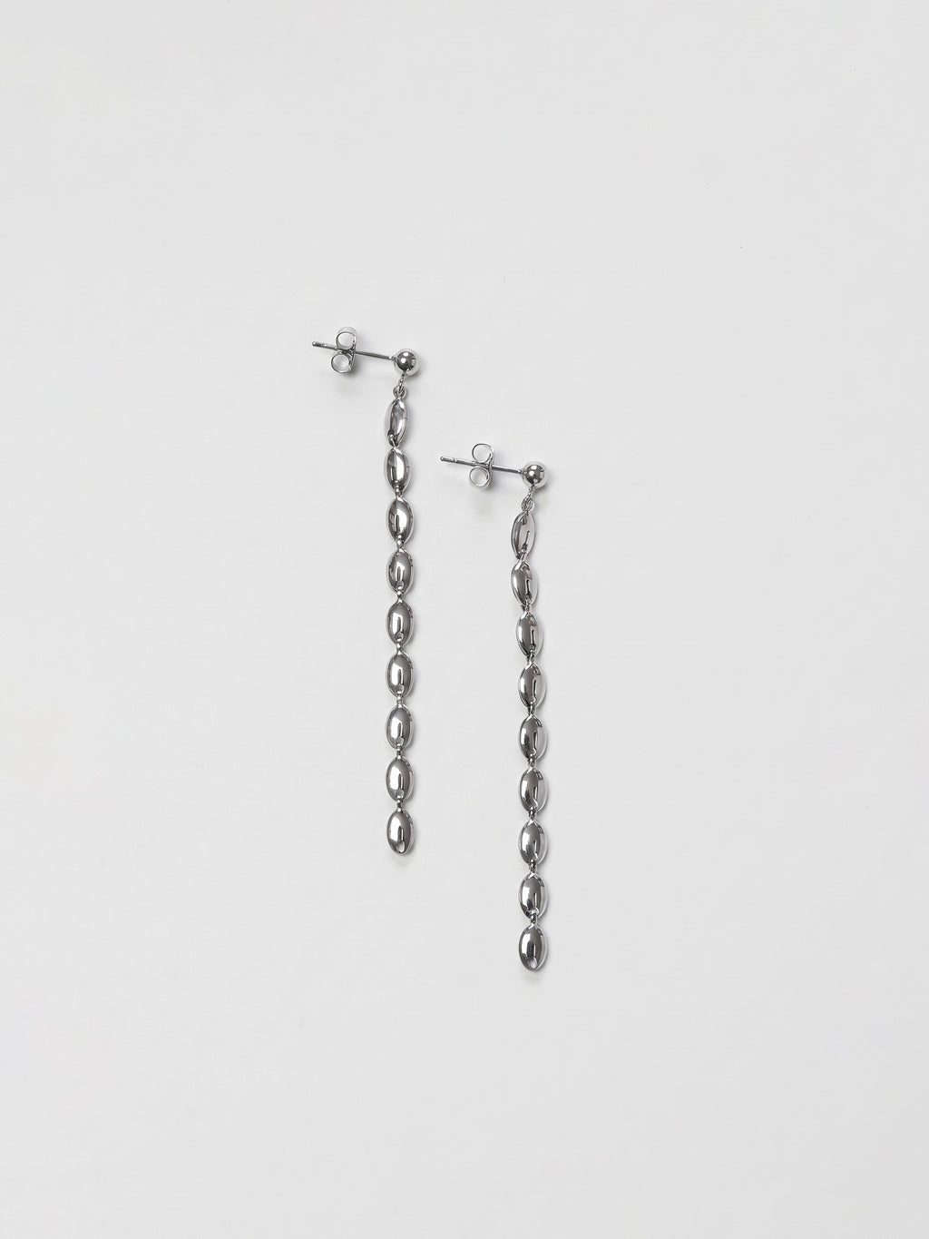Grain Drop Earrings Silver
