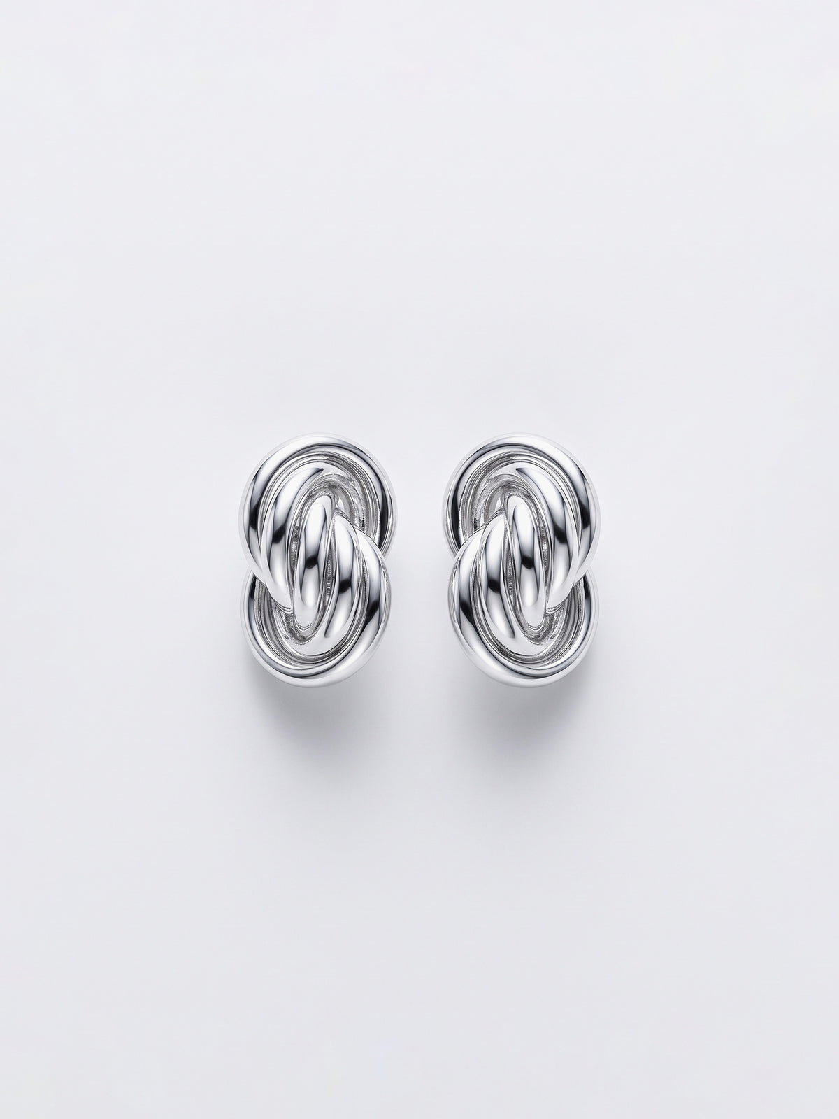 Knot Earrings Sterling Silver