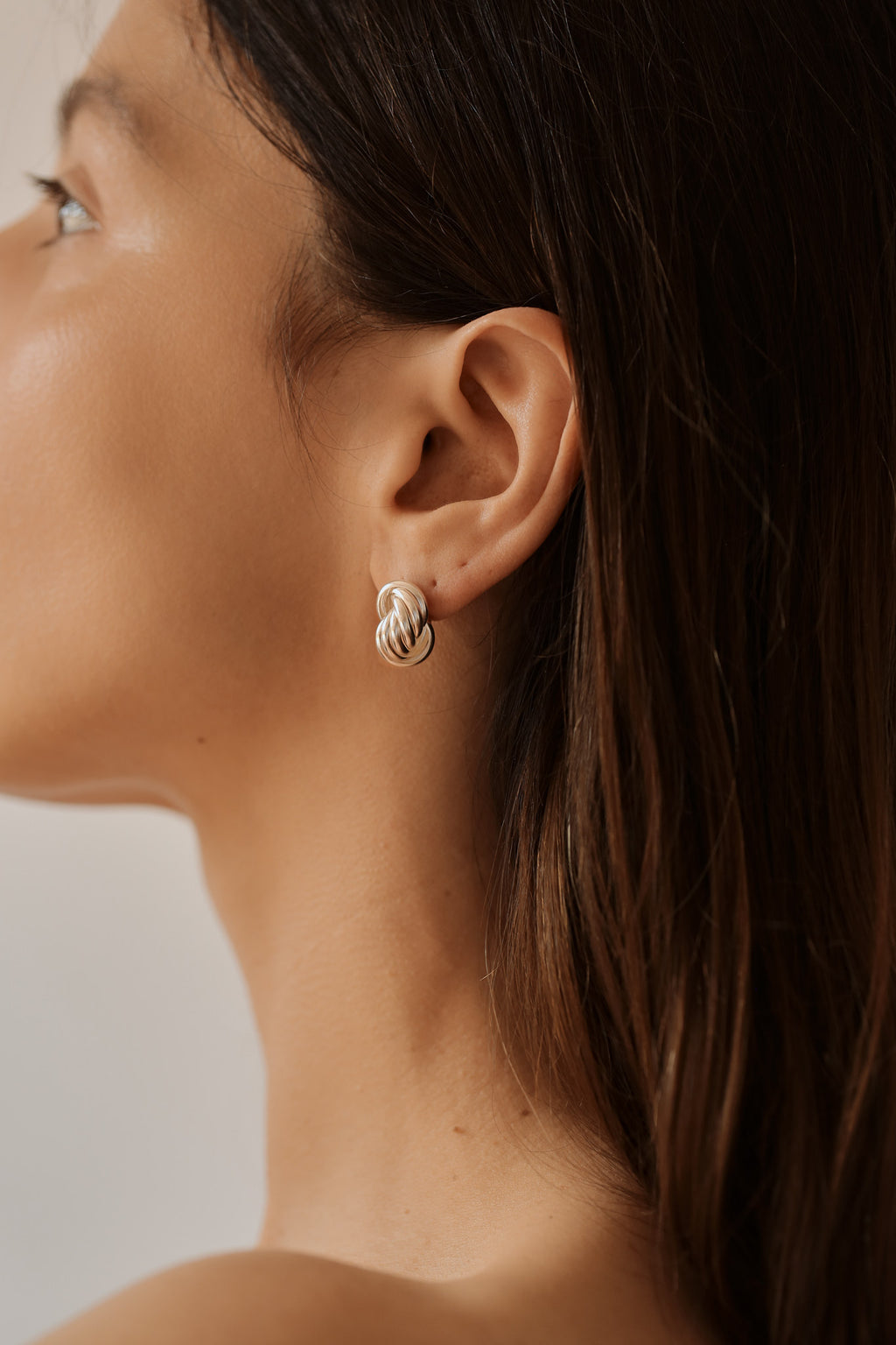 Knot Earrings Sterling Silver