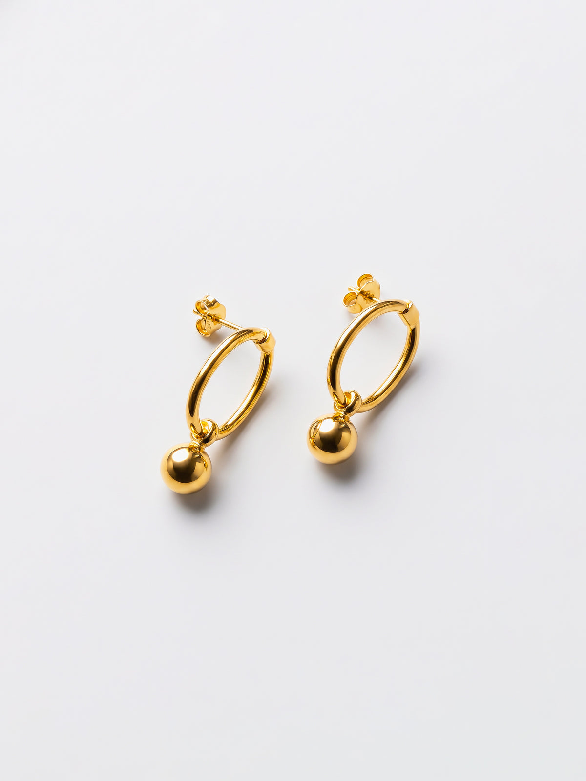 Orb Drop Earrings Gold Vermeil