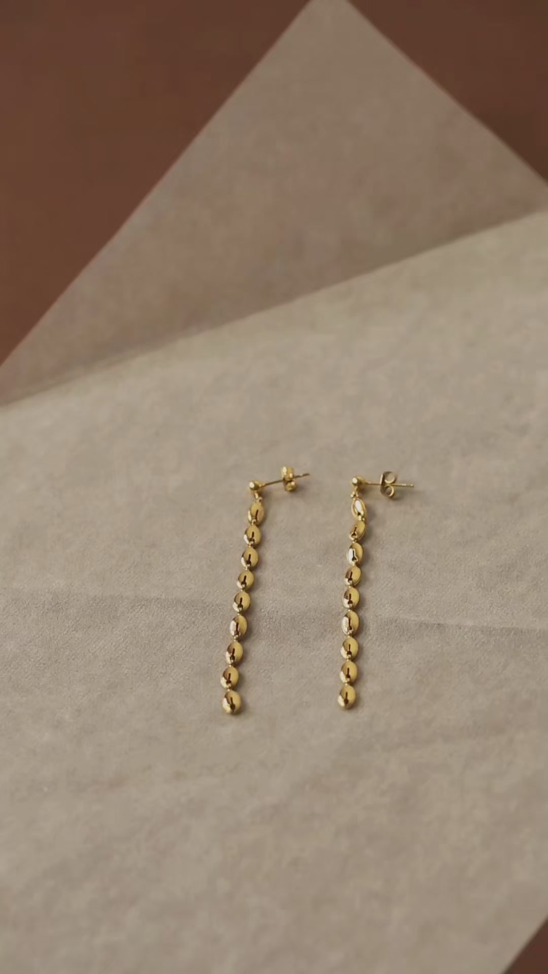Grain Drop Earrings Gold