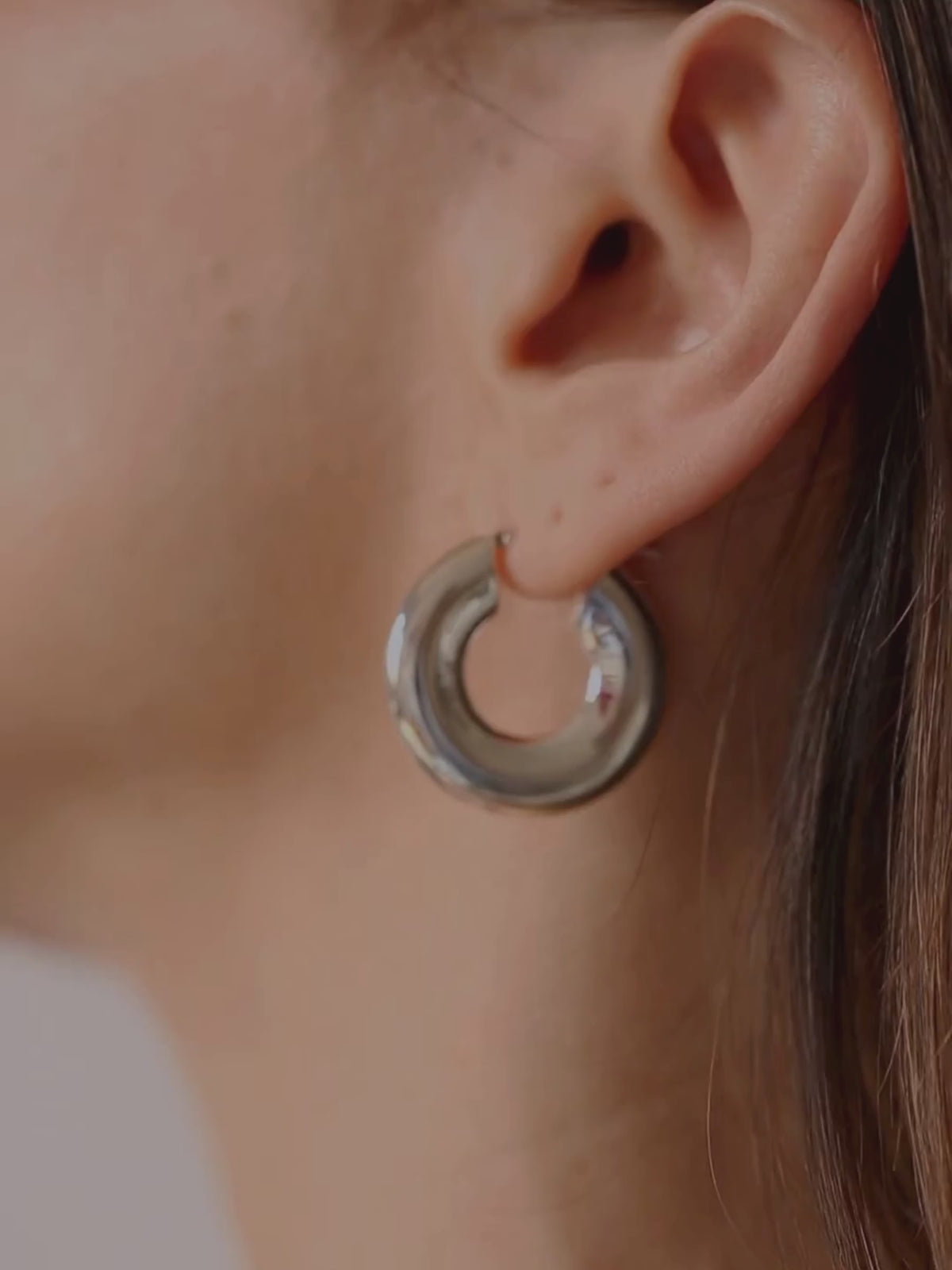 Dome Hoops Sterling Silver