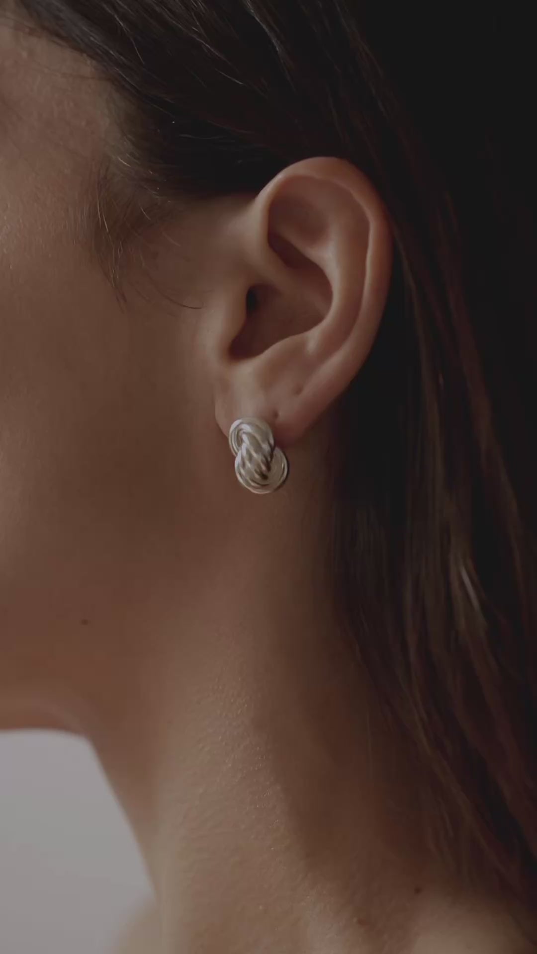 Knot Earrings Sterling Silver